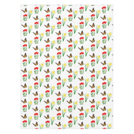Veertulpen Daffodils en Butterflies Floral Tafelkleed