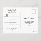 Veertulpen en Rozen| Blush RSVP Briefkaart (Achterkant)