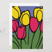 Veertulpen Feestdagenkaart (Voorkant / Achterkant)