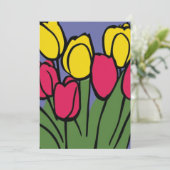 Veertulpen Feestdagenkaart (Staand voorkant)