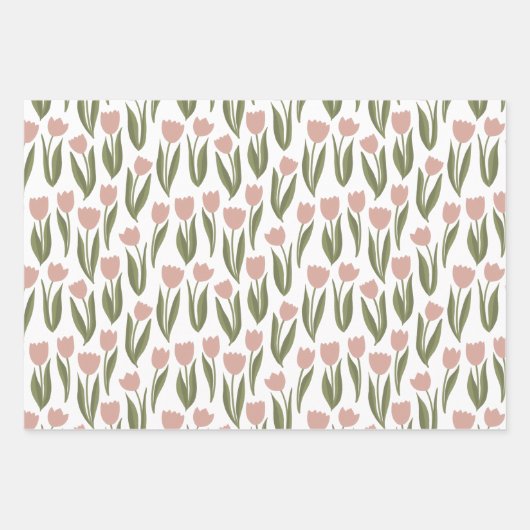 Veertulpen Inpakpapier Vel (Voorkant)
