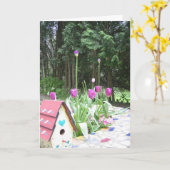 veertulpen kaart (Gele Bloem)