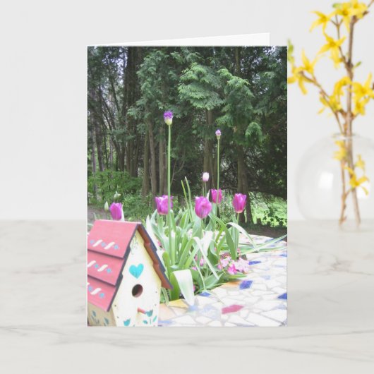 veertulpen kaart (Gele Bloem)