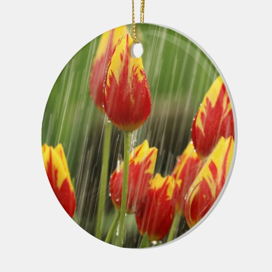 Veertulpen Keramisch Ornament (Links)