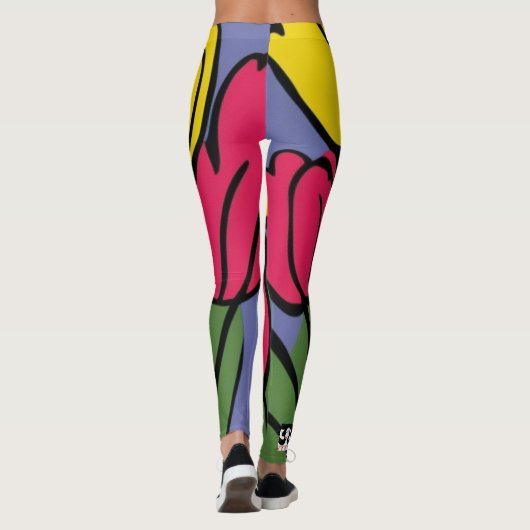 Veertulpen Leggings (Achterkant)