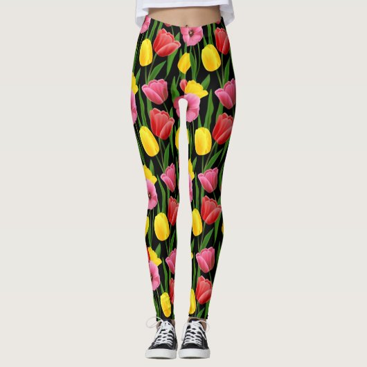 Veertulpen Leggings (Voorkant)