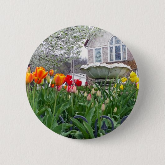 Veertulpen Ronde Button 5,7 Cm (Voorkant)