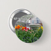 Veertulpen Ronde Button 5,7 Cm (Voorkant /achterkant)