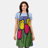 Veertulpen Schort (Gedragen)