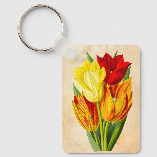 Veertulpen Sleutelhanger (Voorkant)