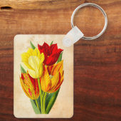 Veertulpen Sleutelhanger (Achterkant)