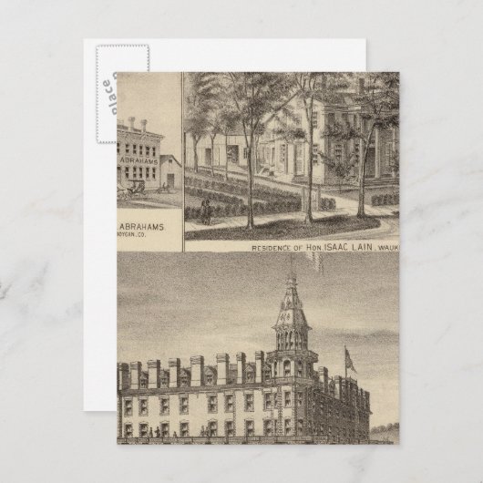 Veeruren en verblijf in de fontein briefkaart (Voorkant / Achterkant)