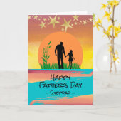 Veervaderdag voor Stepdad Love to the Stars Kaart (Gele Bloem)