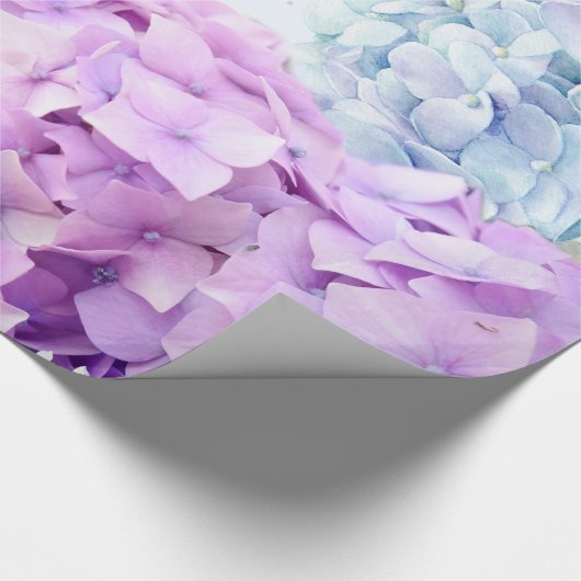 Veerventilator Hydrangea Pastel Collage Cadeaupapier (Hoek)