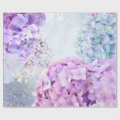 Veerventilator Hydrangea Pastel Collage Cadeaupapier (Vlak)