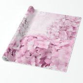 Veerventilator Hydrangea Pastel Collage Cadeaupapier (Uitgerold)