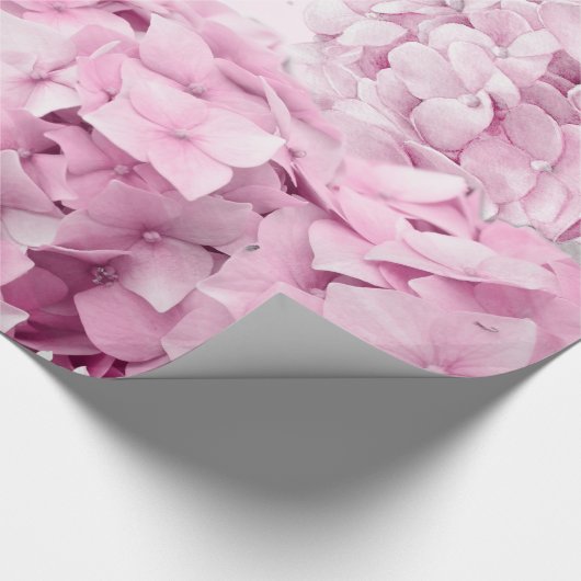 Veerventilator Hydrangea Pastel Collage Cadeaupapier (Hoek)