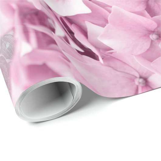 Veerventilator Hydrangea Pastel Collage Cadeaupapier (Rol Hoek)