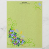 Veerventilator met Butterflies Letterhead Gepersonaliseerd Briefhoofd (Voorkant)