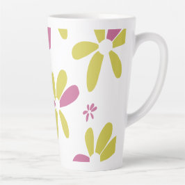 Veerventilator met meerkleurige gele roze latte mok