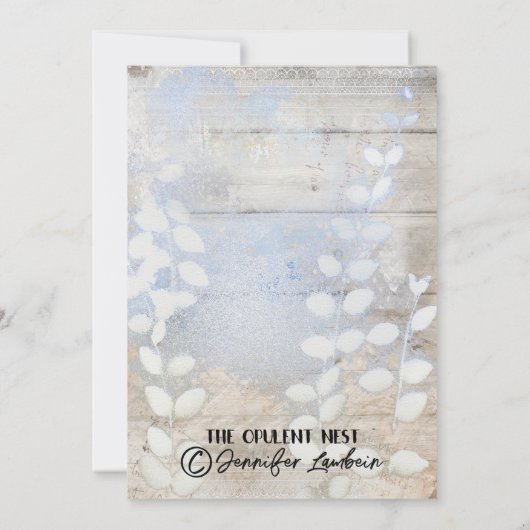 Veervliegende vlinderbruiloft - Uitnodiging (Achterkant)