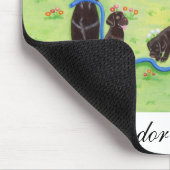 Veervloed Labradors schilderen Muismat (Hoek)