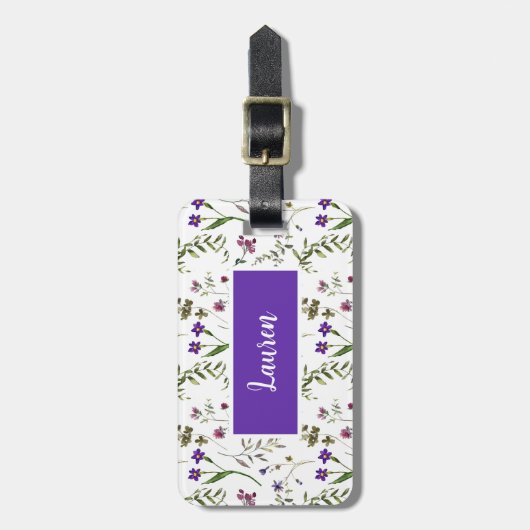 Veervloeren Gepersonaliseerd Bagagelabel (Voorkant verticaal)