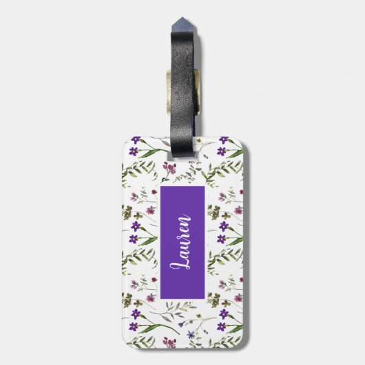 Veervloeren Gepersonaliseerd Bagagelabel (Achterkant verticaal)