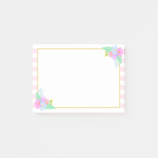 Veervloeren Roze Stripes Post-it® notes 4 x 3 (Voorkant)