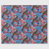 Veervogel schilderen cadeaupapier (Vlak)