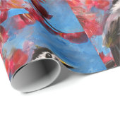 Veervogel schilderen cadeaupapier (Rol Hoek)