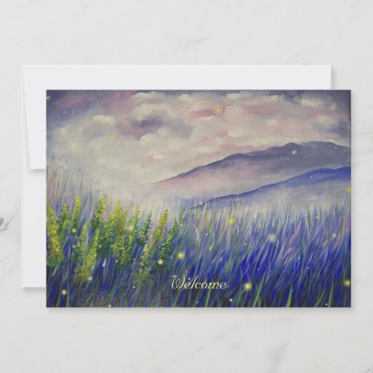 Veervoudige uitnodiging (blanco binnenzijde) (Voorkant)