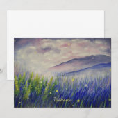 Veervoudige uitnodiging (blanco binnenzijde) (Voorkant / Achterkant)