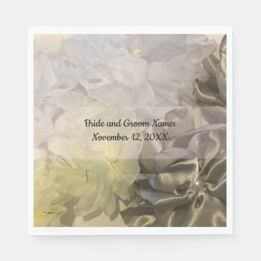 Veerzijdevormig bloemontwerp servet (Voorkant)