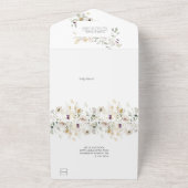 Veerzomer bloemen bladeren stenen | all in one uitnodiging (Buitenkant)