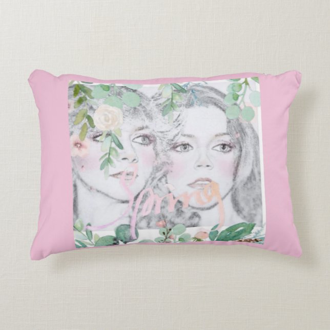 Veerzusjes geborsteld polyester Accent Pillow Accent Kussen (Voorkant)