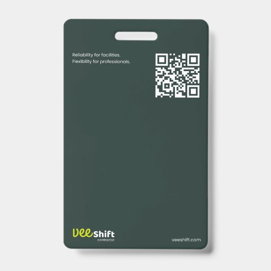 Veeshift ID Badge  (Voorzijde)