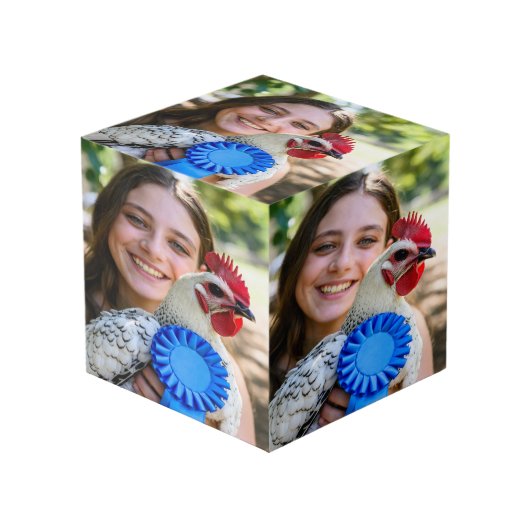 Veeshow Pluimvee Foto Aanpassen Kubus (Voorkant hoekig)