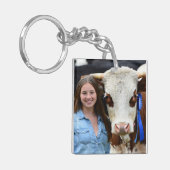 Veeshow Rund Foto Aanpassen Sleutelhanger (Voorkant Links)