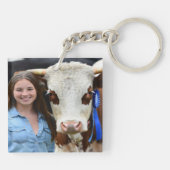 Veeshow Rund Foto Aanpassen Sleutelhanger (Achterkant)