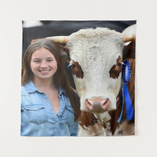 Veeshow Rund Foto Aanpassen Wandkleed (Voorkant)