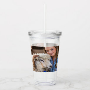 Veeshow Schapen Foto Aanpassen Acryl Drinkbeker
