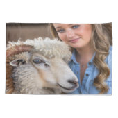 Veeshow Schapen Foto Aanpassen Kussensloop (Achterkant-Links)
