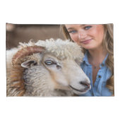Veeshow Schapen Foto Aanpassen Kussensloop (Achterkant-Rechts)