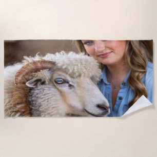 Veeshow Schapen Foto Aanpassen Strandlaken