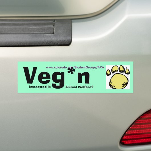 Veg*n Bumpersticker met grens voor ... - Gepersona (Op auto)