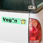 Veg*n Bumpersticker met grens voor ... - Gepersona (Op Truck)