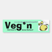 Veg*n Bumpersticker met grens voor ... - Gepersona (Voorkant)