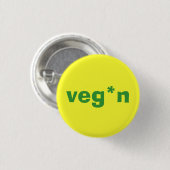 veg*n kleine knop ronde button 3,2 cm (Voorkant /achterkant)
