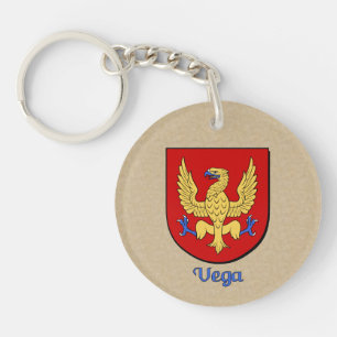 Vega Historical Shield en Mexicaanse vlag Sleutelhanger
